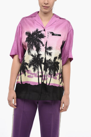 Bowling Fit Printed SUNSET Shirt