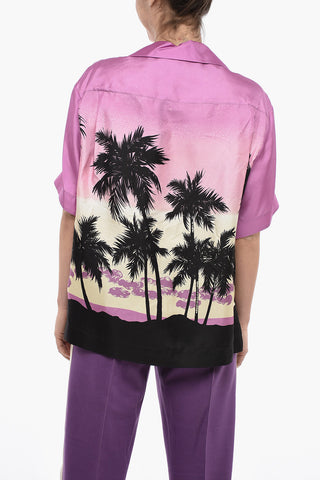 Bowling Fit Printed SUNSET Shirt
