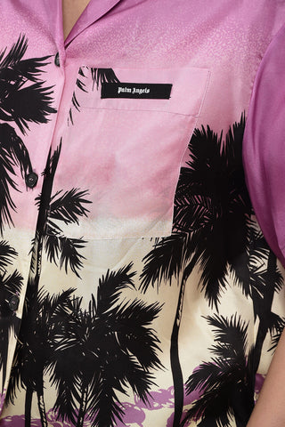 Bowling Fit Printed SUNSET Shirt
