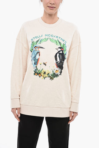 Crew Neck THE BIRD CREST Brushed Cotton Sweatshirt