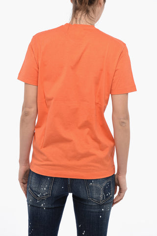 Cotton Crewneck T-Shirt with Embellishments