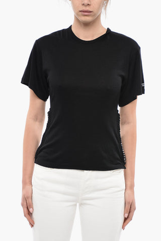Cotton Blend FALABELLA T-Shirt with Chain Detail