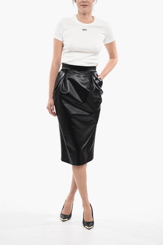MM1 Draped Pencil Skirt with Rear Slit