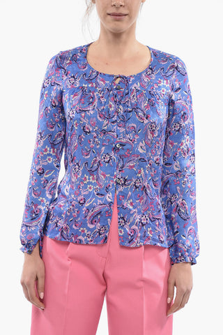 Long Sleeved Printed PRIAN Silk Blend Blouse