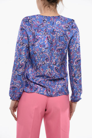 Long Sleeved Printed PRIAN Silk Blend Blouse