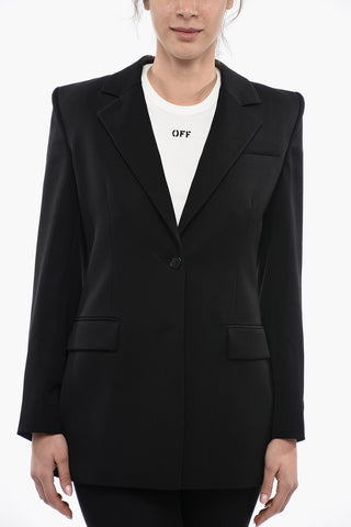 Blazer in Lana Vergine con Tasche ad Aletta
