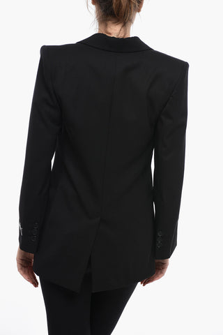 Blazer in Lana Vergine con Tasche ad Aletta