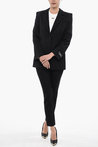 Blazer in Lana Vergine con Tasche ad Aletta