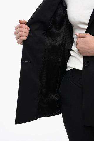 Blazer in Lana Vergine con Tasche ad Aletta