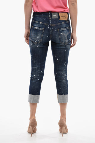 Cool Girl Cropped Fit Denims with Cuffs 16cm