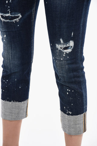 Jeans Cool Girl Cropped Fit con Risvolto 16cm