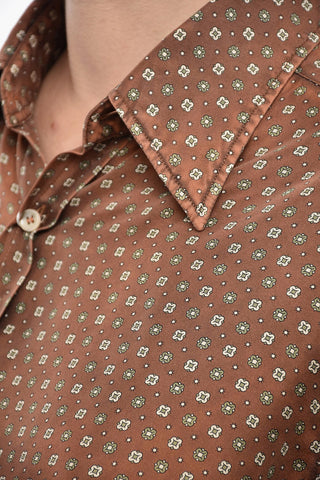 MM1 Camicia Oversized in Seta con Fantasia a Pois