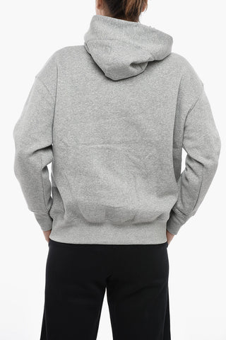Solid-Color Hoodie with Embroidered Logo