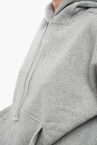 Solid-Color Hoodie with Embroidered Logo