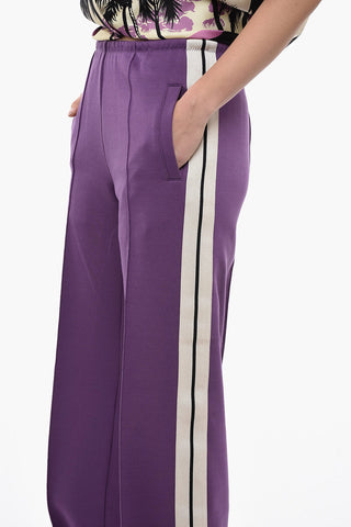 Cropped Track Joggers With Contrasting Bands