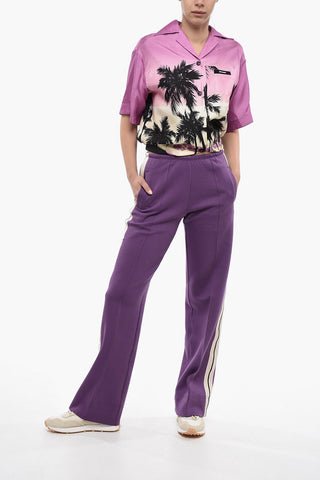 Cropped Track Joggers With Contrasting Bands