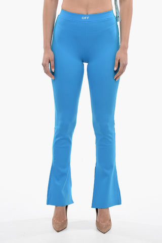 Flare-Fit-Leggings SPLIT mit Logo-Print