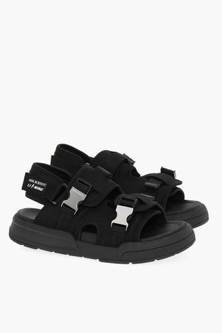 LI-NING Solid Color Double Buckle Sandals with Socks