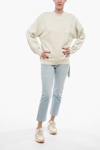 Embossed LEAVES Crewneck Sweater