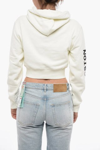 Brushed Cotton RACING Cropped Hoodie