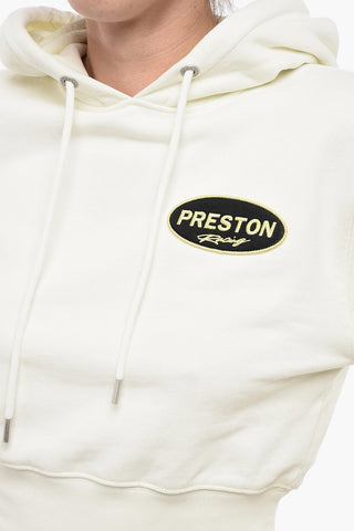 Brushed Cotton RACING Cropped Hoodie