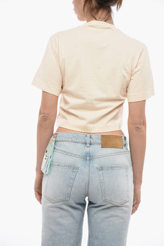 Embroidered Cropped BASEBALL Short Sleeved T-shirt