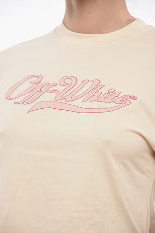 Embroidered Cropped BASEBALL Short Sleeved T-shirt