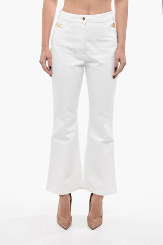 Flare-Fit Jeans with Jewel Details 28cm