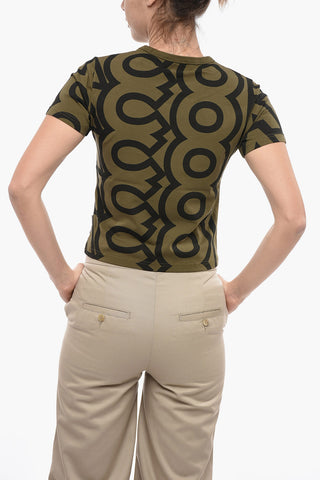Monogram Cropped Short Sleeved T-shirt