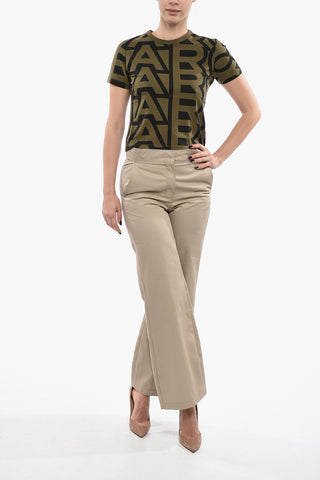 Monogram Cropped Short Sleeved T-shirt