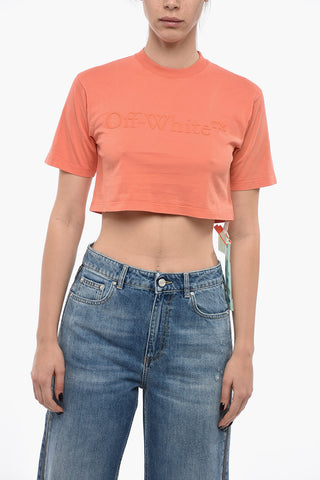 Cropped LAUNDRY T-shirt With Embossed Logo