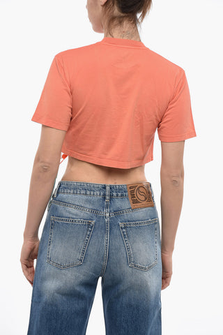 Cropped LAUNDRY T-shirt With Embossed Logo