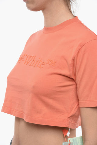 Cropped LAUNDRY T-shirt With Embossed Logo