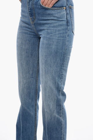 Mid Rise Slim Straight Fit Jeans 20cm