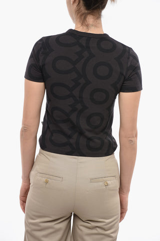 Monogram Cropped Short Sleeved T-shirt