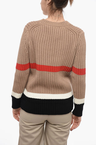 Maglione In Misto Cashmere Con Collo A V