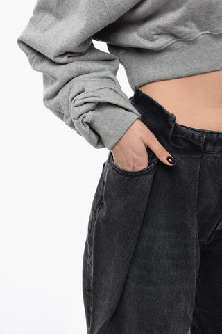 Brushed Cotton Cropped FOR ALL Crewneck sweatshirt
