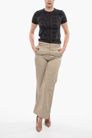 High-Waist Straight-Fit Trousers