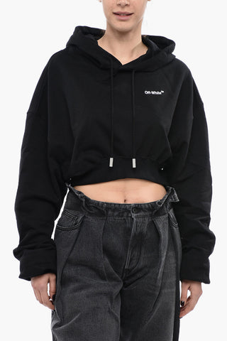 Brushed Cotton Cropped FOR ALL Hoodie