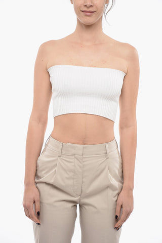 Ribbed Cashmere Blend Tube Top