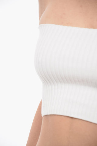 Ribbed Cashmere Blend Tube Top