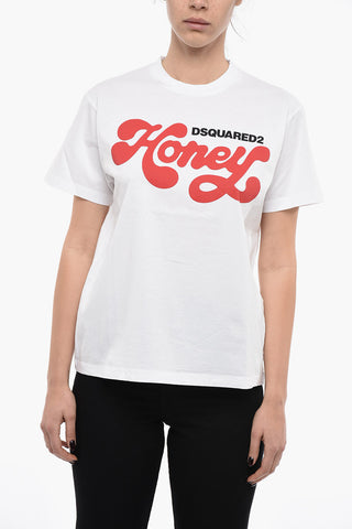 Crew Neck HONEY Printed T-Shirt