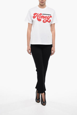 Crew Neck HONEY Printed T-Shirt