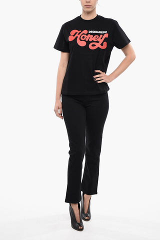 T-Shirt Girocollo HONEY con Stampa