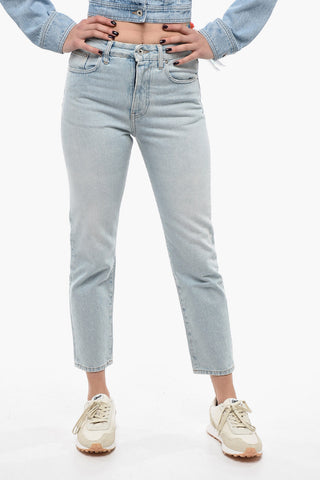 Light Washed BLEACH Straight Fit Denim Pants 17cm