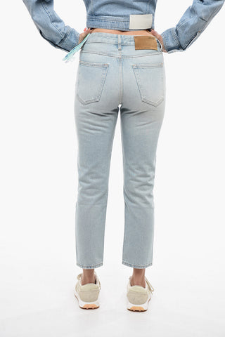 Light Washed BLEACH Straight Fit Denim Pants 17cm