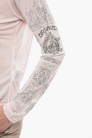 Long-sleeved Mesh T-Shirt with Front Logo