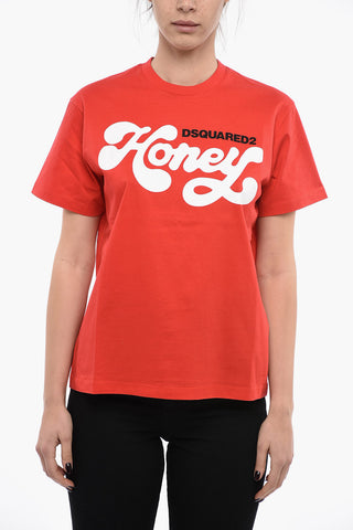 T-Shirt Girocollo HONEY con Stampa