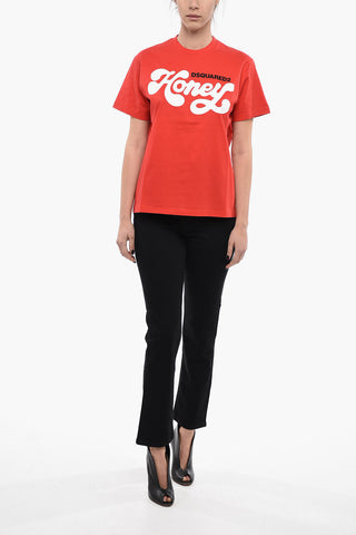 T-Shirt Girocollo HONEY con Stampa