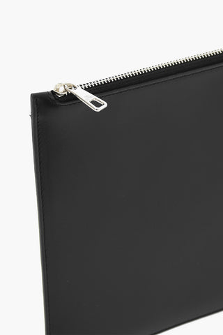 Leather Pouch with Eyelets Details